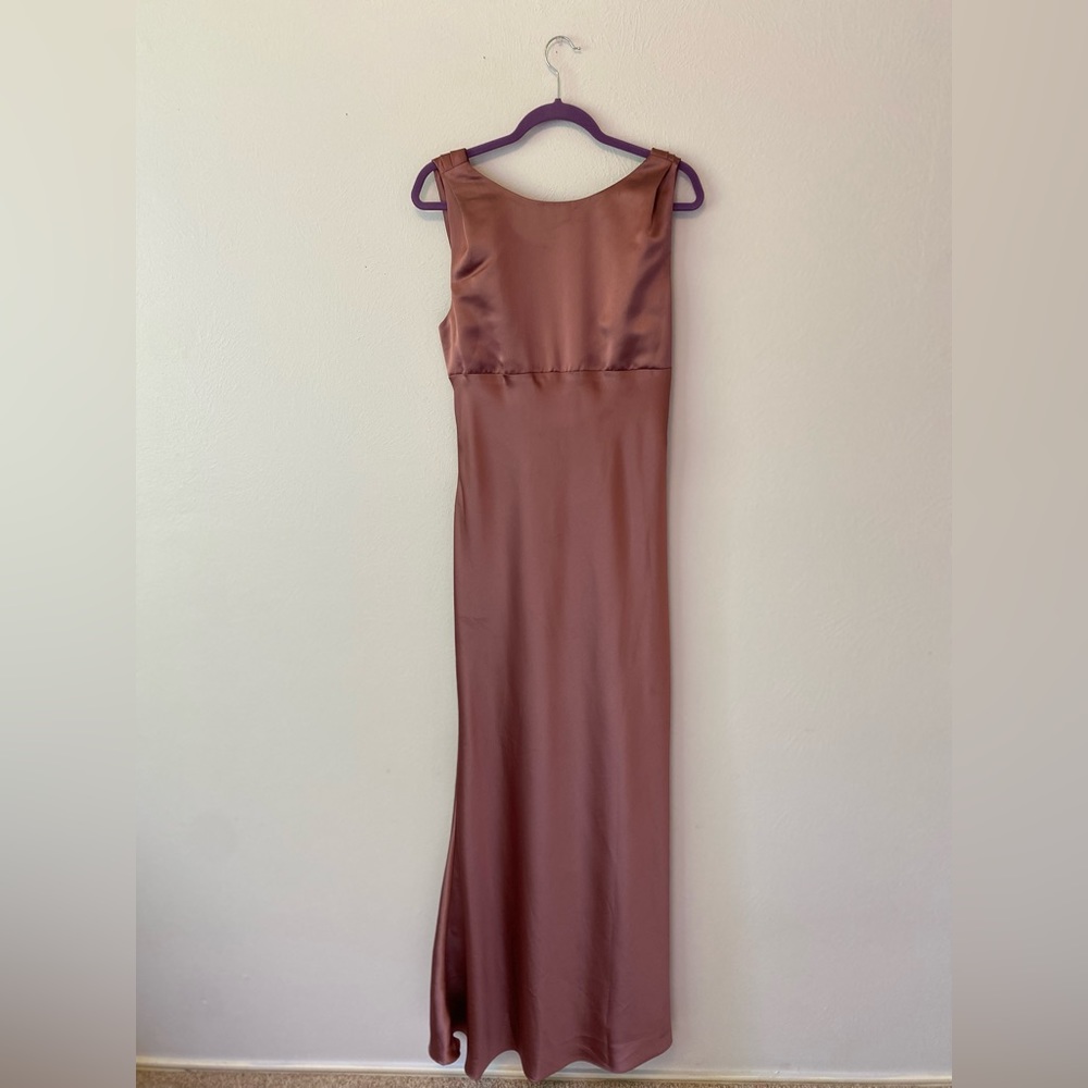 Jay Godfrey Rose Formal Gown. Cowl Back. - Picture 3 of 11